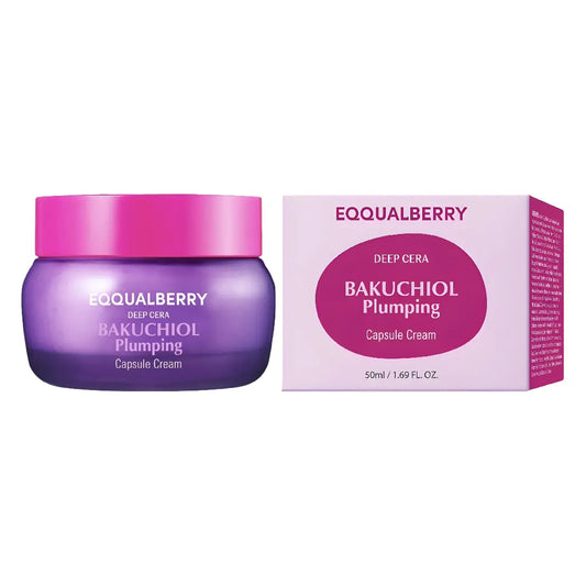 كريم الكبسولات بالباكوشيول لشد البشرة وامتلائها - EQQUALBERRY Deep Cera Bakuchiol Plumping Capsule Cream
